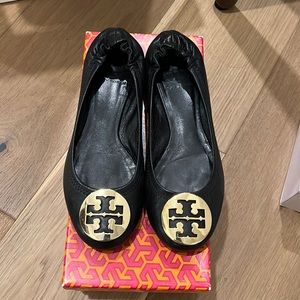 Tory Burch black classic reva ballet